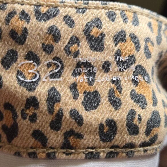 Anthropologie Pilcro The Wanderer Mid Rise Relax Leg Jeans Leopard Size 32 - Picture 13 of 14